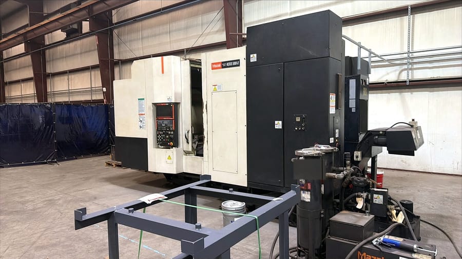 A CNC machining centre in the machine shop.